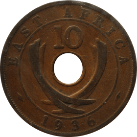 10 centow 1936 brytyjska afryka wschodnia a